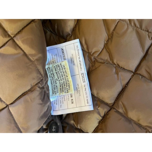Vintage Eddie Bauer Goose Down Filled Puffer Jacket Winter Coat Mens Sz M Brown - Picture 6 of 10
